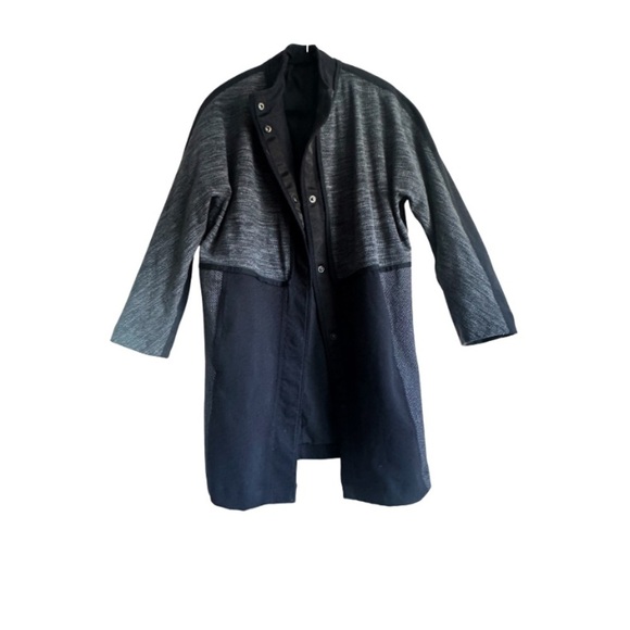 Lululemon Cocoon Coat | Small | Heathered Gray Wool Blend | Minimalist Jacket - Picture 4 of 6